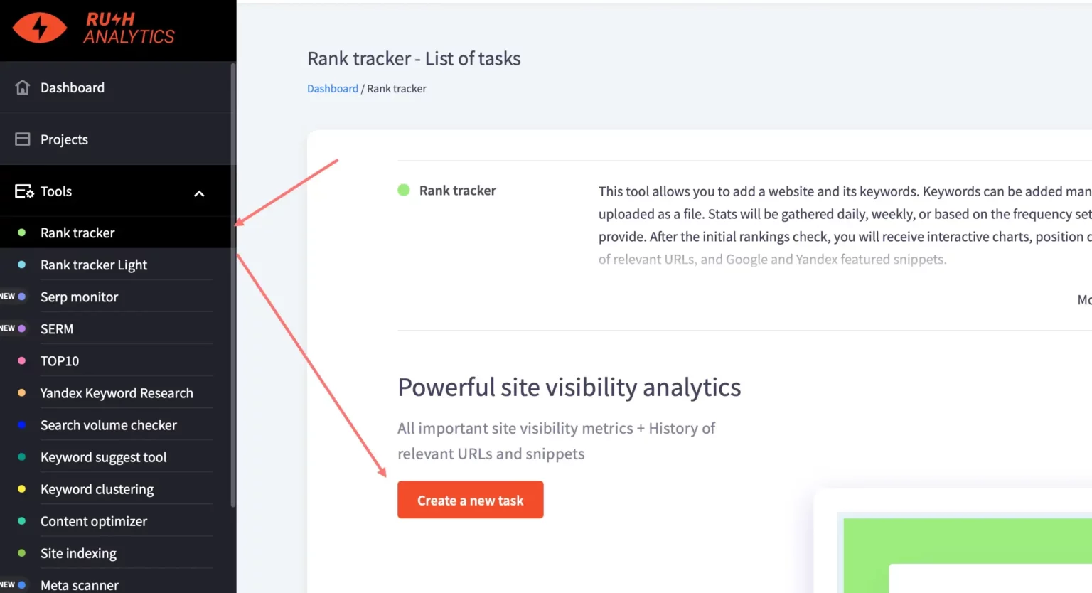 Set up rank tracker