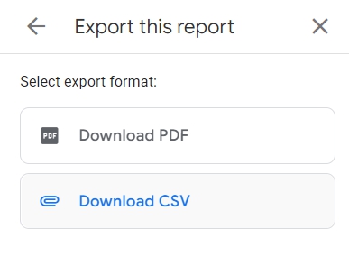 download csv report google analytics