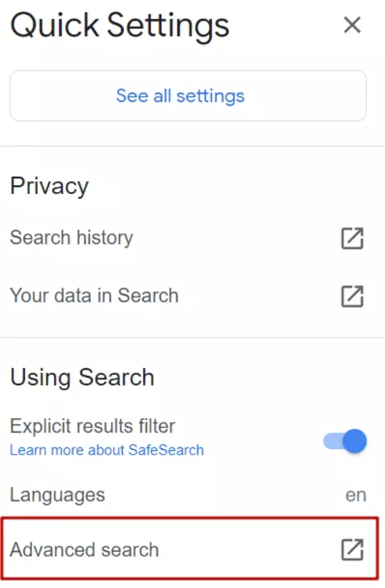use advanced search on Google