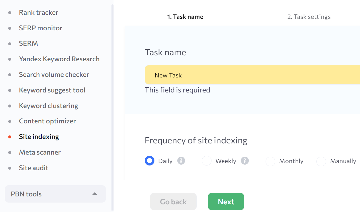 index checker step 1