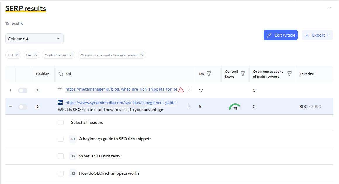 Competitor analysis