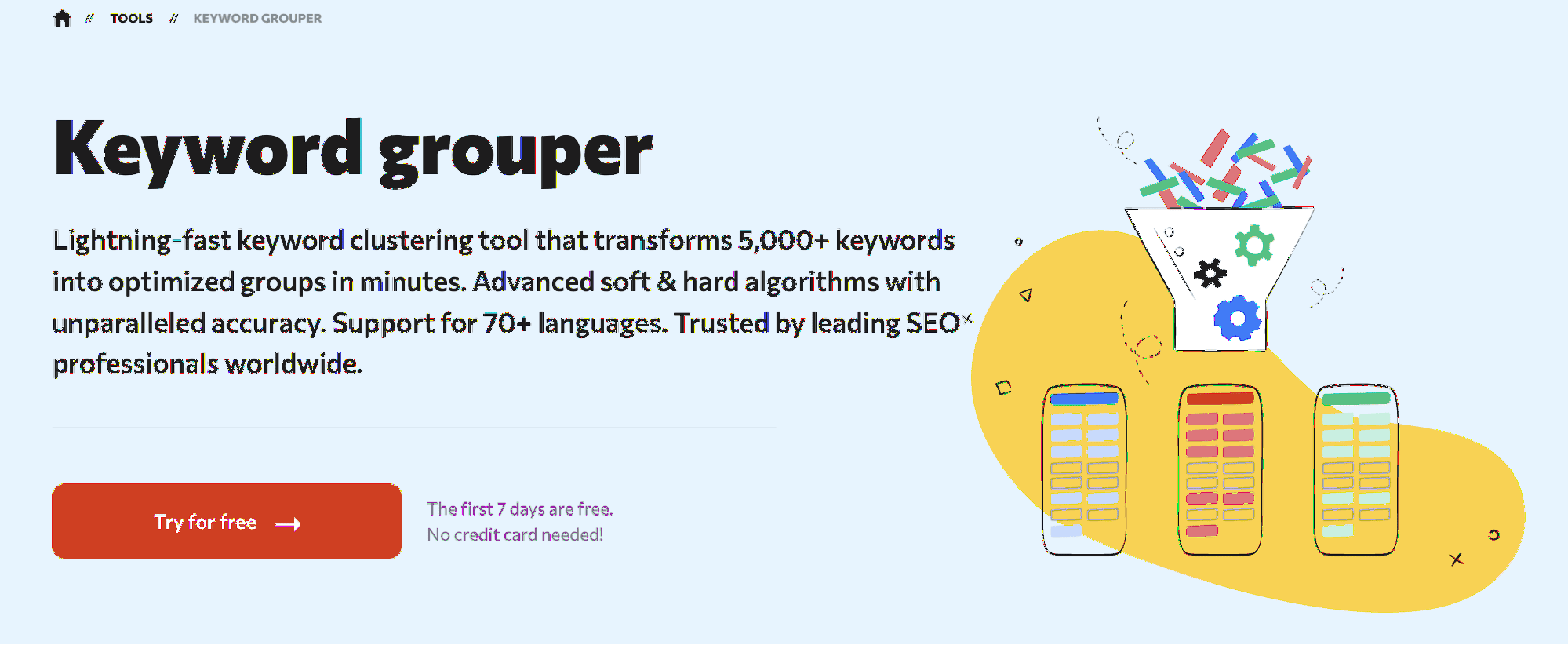 Rush Analytics Keyword Grouper Tool